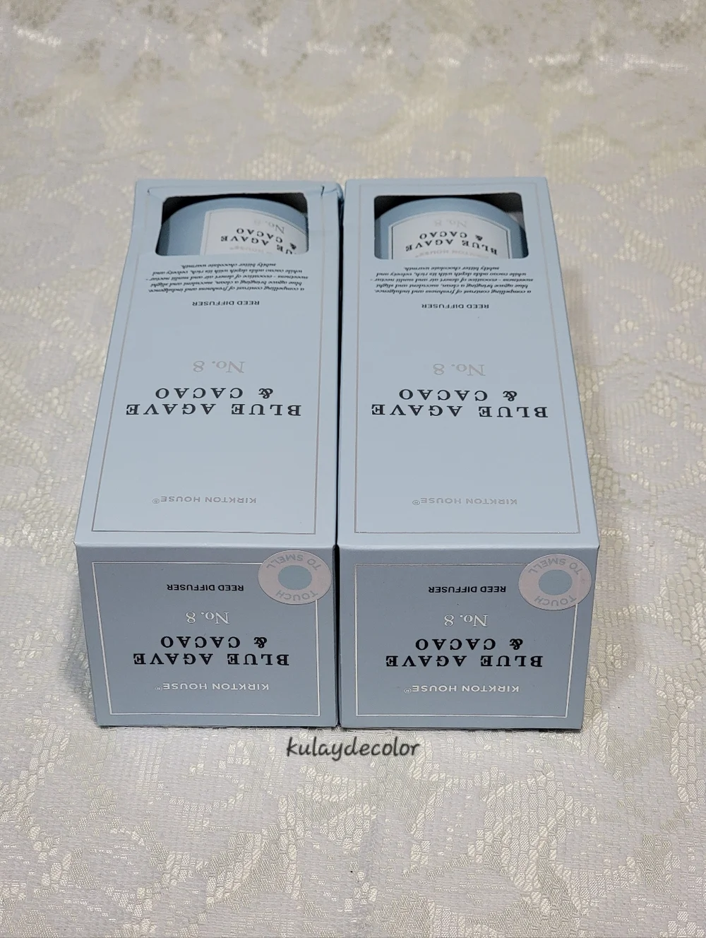 Set of 2 Kirkton House Blue Agave & Cacao No. 8 Reed Diffuser - 3.4 Fl oz.